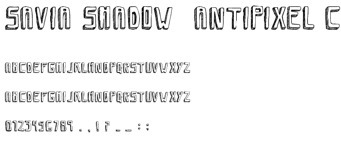 Savia Shadow  ANTIPIXEL_COM_AR font